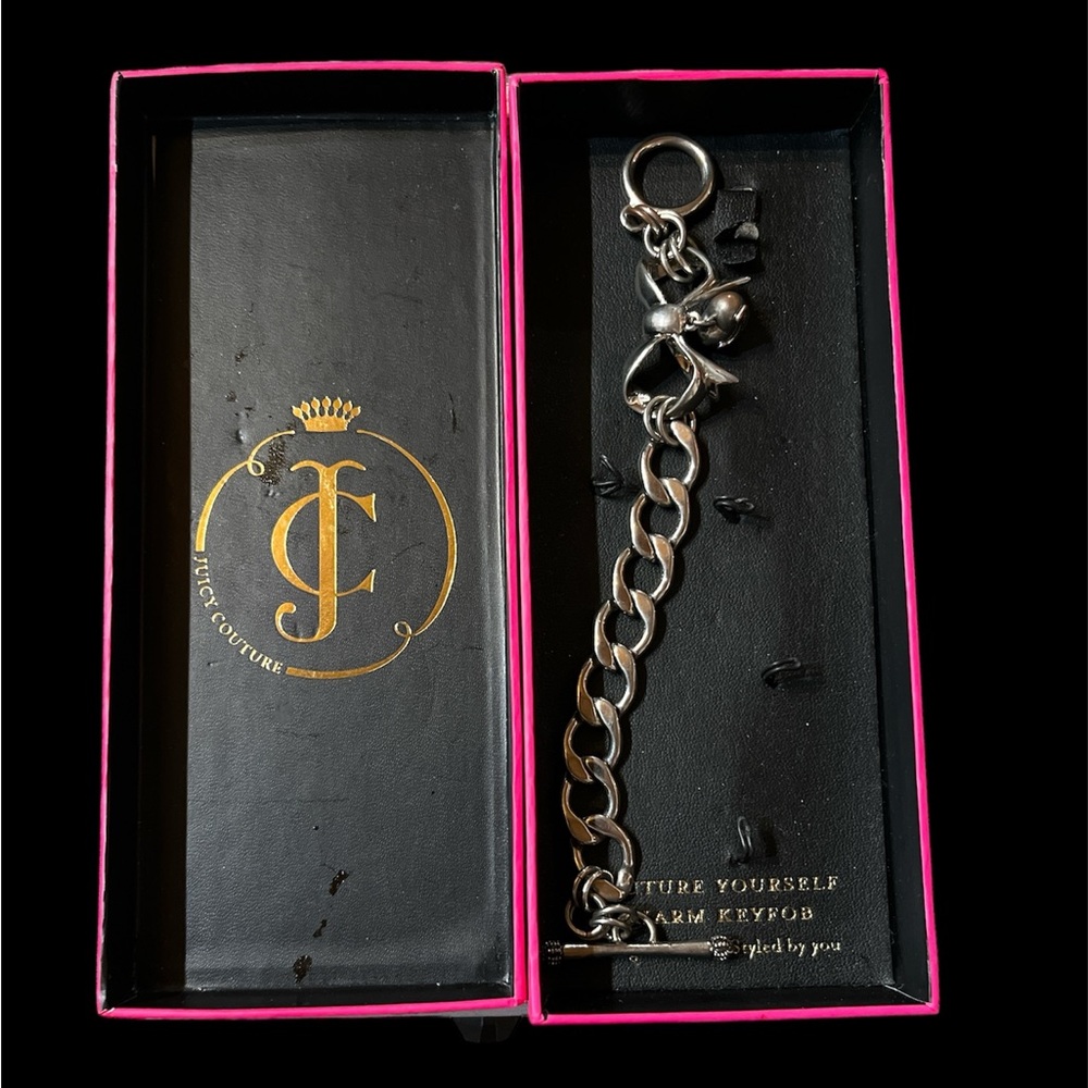 Vintage Juicy Couture Bow with Heart Bracelet